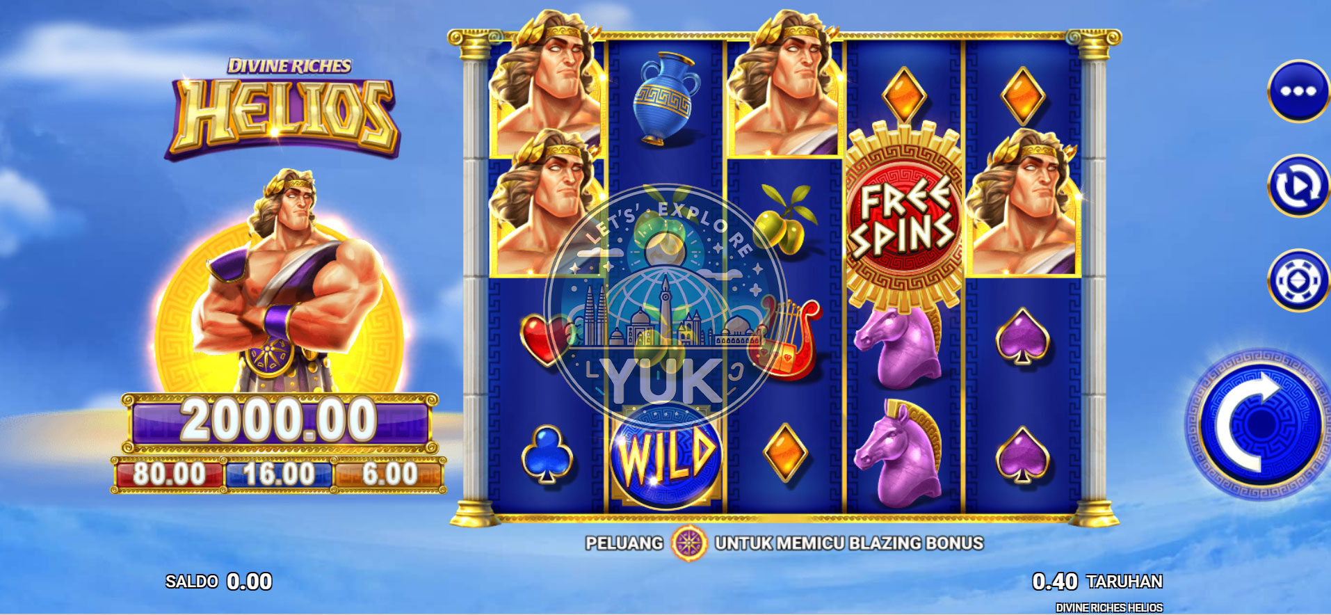 Divine Riches Helios: Petualangan Slot Bertema Dewa Matahari