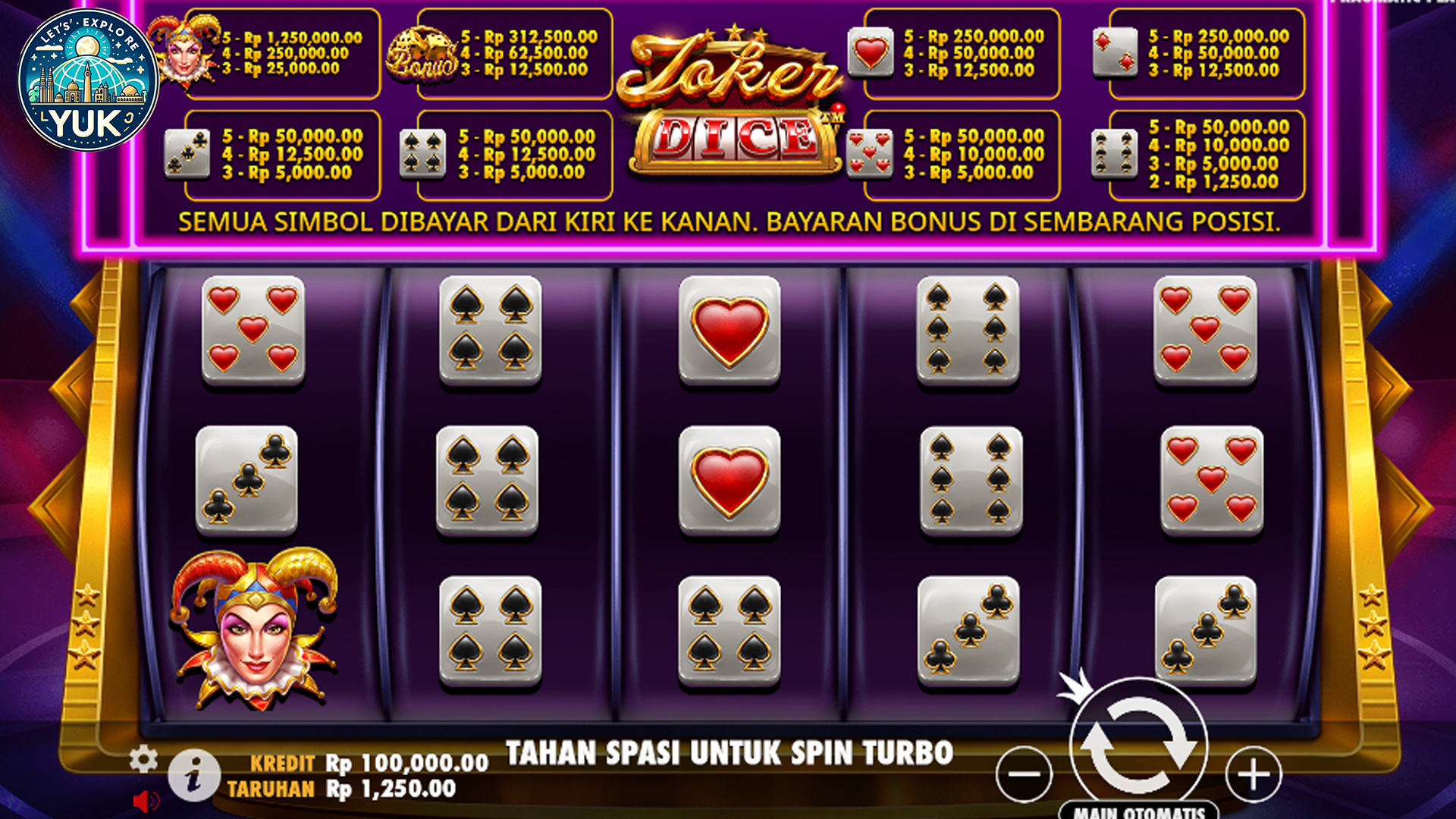 Pengalaman Slot Terbaik: Joker Jewels Dice