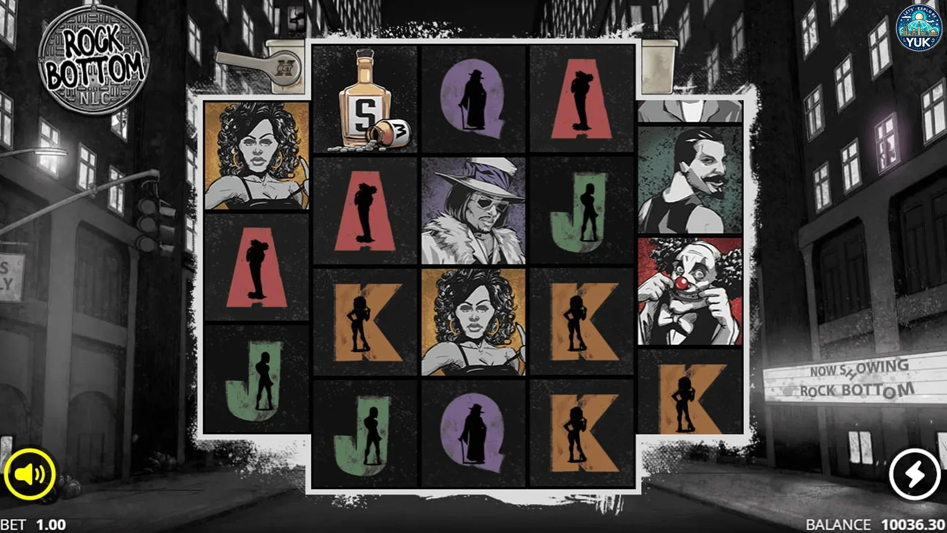 Desain Visual Epik Rock Bottom Gulungan 5x3 Dinamis